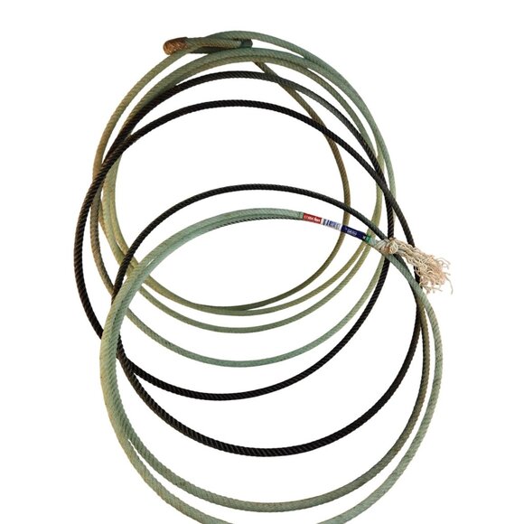 Western Rope 35 Ft Used Lariat Cowgirl Cowboy Equipment Wall Decor Roping Suppli - Picture 6 of 7